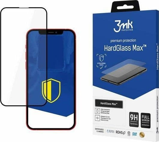 3MK HardGlass Max iPhone 13/13 Pro czarny/black, FullScreen Glass
