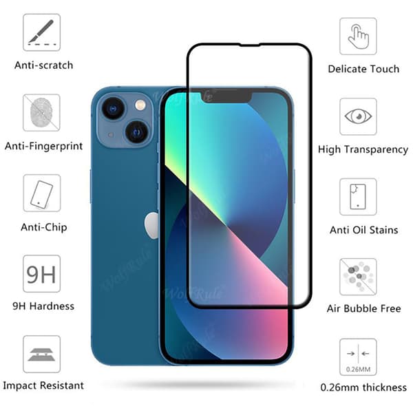 3-PACK iPhone 14 Skärmskydd 2.5D HD 0,3mm