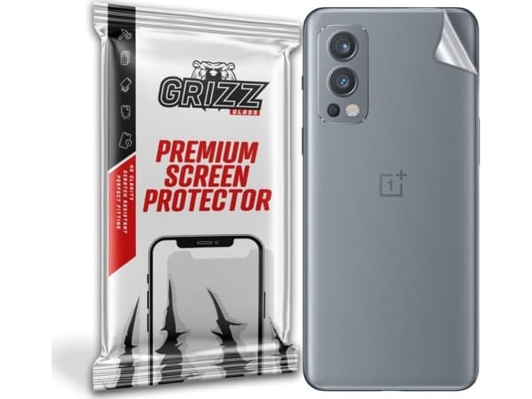 The foil on the back of the Grizz OnePlus Nord 2