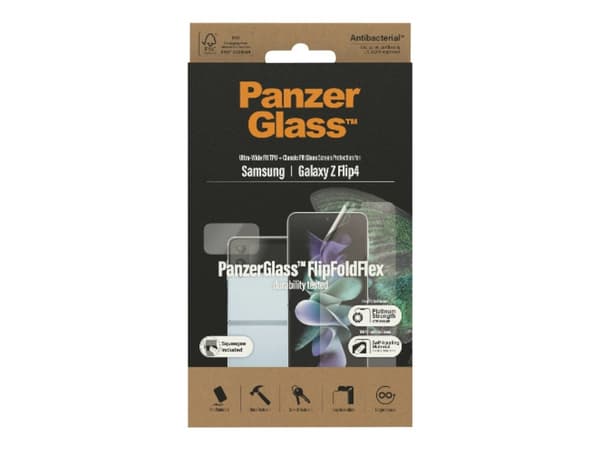 PanzerGlass™ | FlipFoldFlex - Skärmskydd för mobiltelefon - Kant-till-kant passform - Kristallklar | Samsung Galaxy Z Flip4