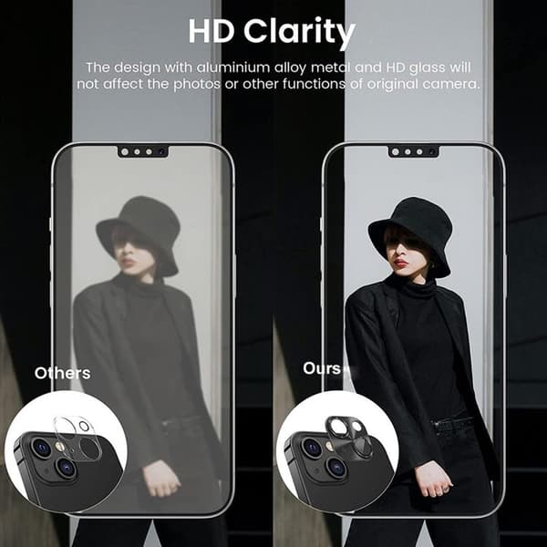 ENKAY iPhone 14/14 Plus Kameralinsskydd i Härdat glas - Blå