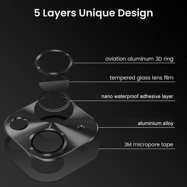 ENKAY iPhone 14/14 Plus Kameralinsskydd i Härdat glas - Blå