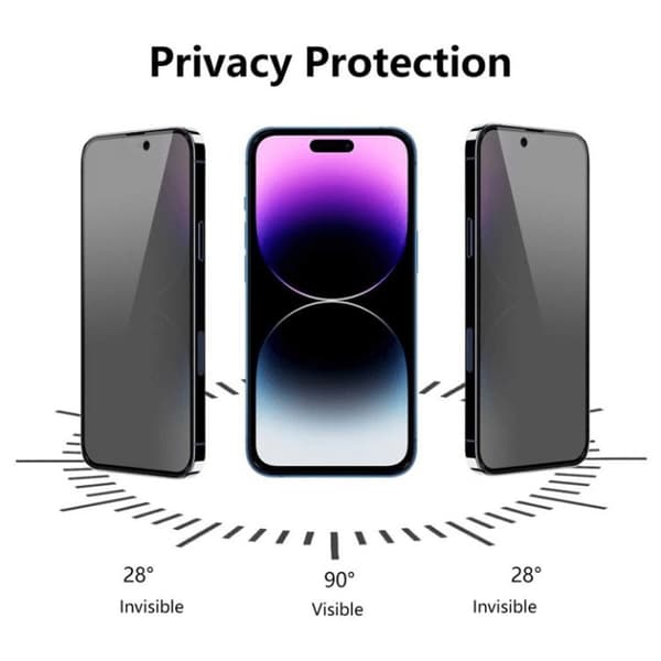 [2-PACK] Privacy Härdat Glas Skärmskydd iPhone 14 Pro Max
