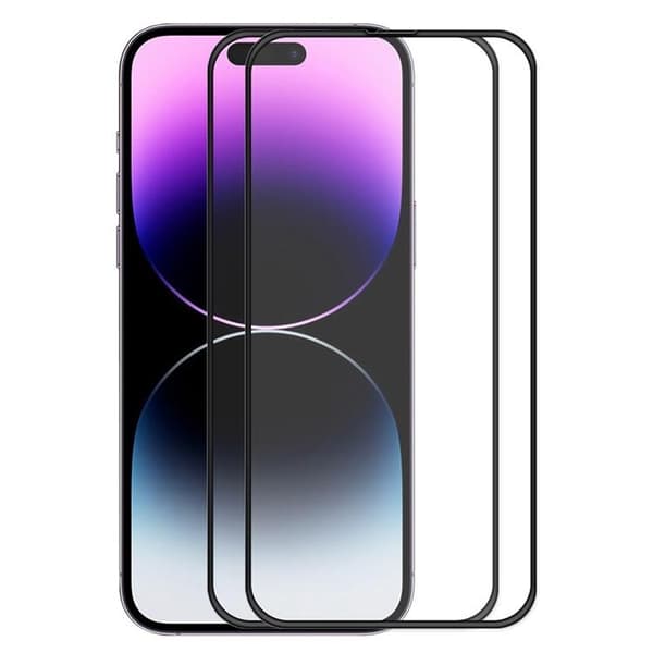 [2-PACK] iPhone 14 Pro Härdat Glas Skärmskydd - Svart