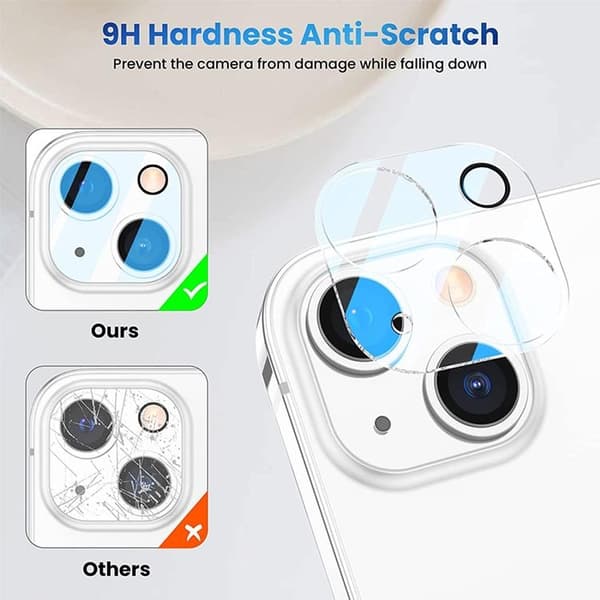 [2-PACK] Skärmskydd iPhone 14 Plus Kameralinsskydd i Härdat glas Clear
