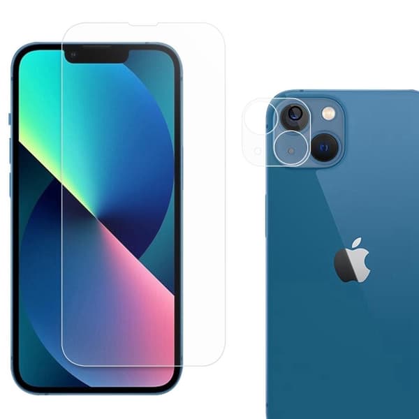 [2-PACK] Skärmskydd iPhone 14 Plus Kameralinsskydd i Härdat glas Clear