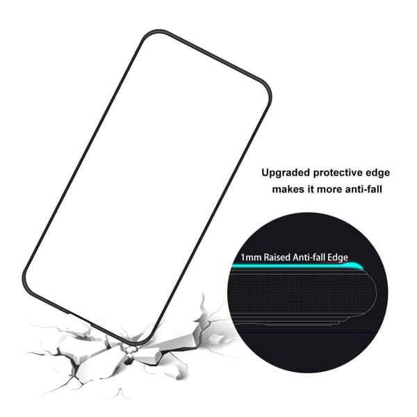 [2-PACK] Skärmskydd iPhone 14 Kameralinsskydd i Härdat glas Svart
