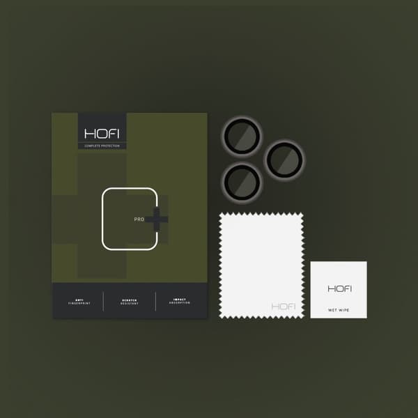 HOFI iPhone 14 Pro /Pro Max Kameralinsskydd i Härdat Glas Camring Pro+ - Svart