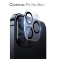 Miniatyrbild 3 av 7: [2-PACK] iPhone 14 Pro Kameralinsskydd i Härdat glas Svart