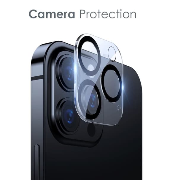 [2-PACK] iPhone 14 Pro Kameralinsskydd i Härdat glas Svart