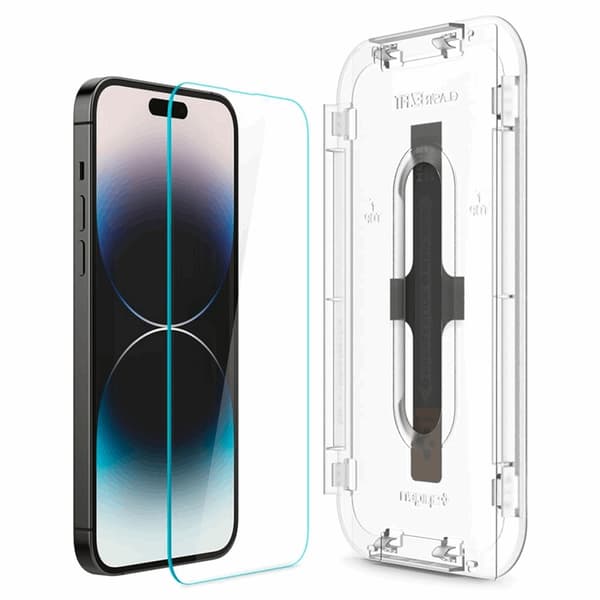 Spigen iPhone 14 Pro Härdat Glas Skärmskydd Ez-Fit 2-Pack - Clear