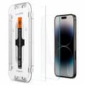 Miniatyrbild 2 av 11: Spigen iPhone 14 Pro Max Härdat Glas Skärmskydd Ez-Fit 2-Pack - Clear