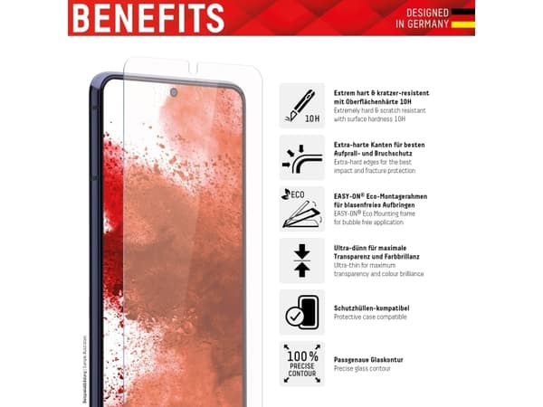 Displex 01601, Samsung, Galaxy A33 5G, Tørr påføring, Slagbestandig, Ripebestandig, Støvresistent, Gjennomsiktig, 1 stykker