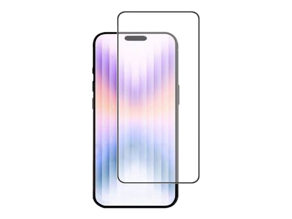 4smarts Second Glass X-Pro - Skjermbeskyttelse for mobiltelefon - 2.5D - glass - rammefarge svart - for Apple iPhone 14 Pro