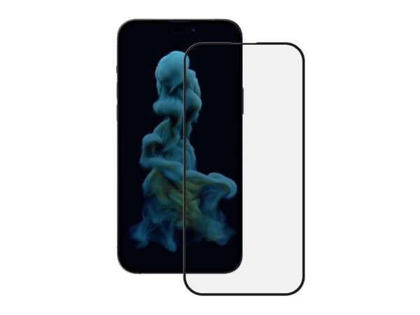Vivanco Full, Apple, iPhone 14 Pro Max, Skittbestandig, Slagbestandig, Oljebestandig, Ripebestandig, Knusesikker, Sort, Gjennomsiktig, 1 stykker