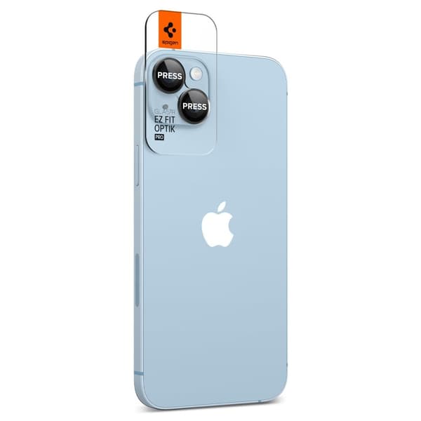 Spigen [2-PACK] iPhone 14/14 Plus Kameralinsskydd i Härdat Glas Optik Pro