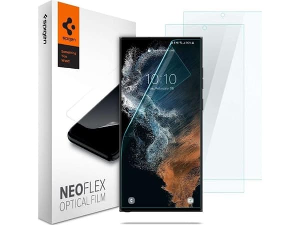 Spigen Neo Flex, Samsung, Galaxy S22 Ultra 5G, Naarmuuntumisenkestävä, Läpinäkyvä, 1 kpl