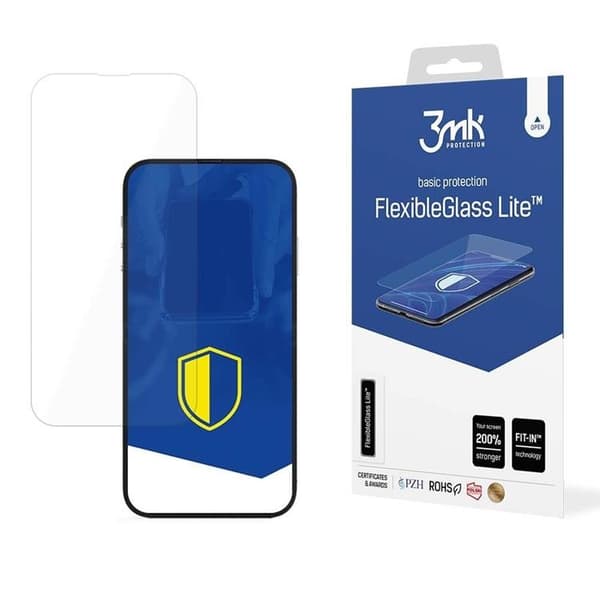 3MK iPhone 14 Pro Max Hybrid Okrossbart Glas FlexibleGlass Lite