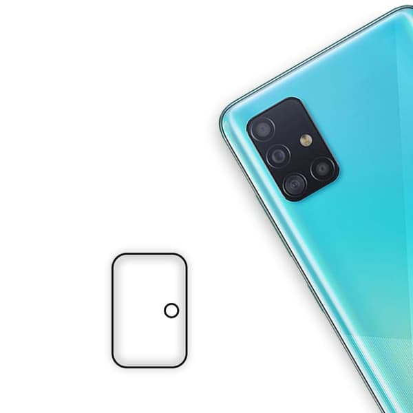 Kameraskydd Samsung Galaxy A51 Härdat Glas - Svart
