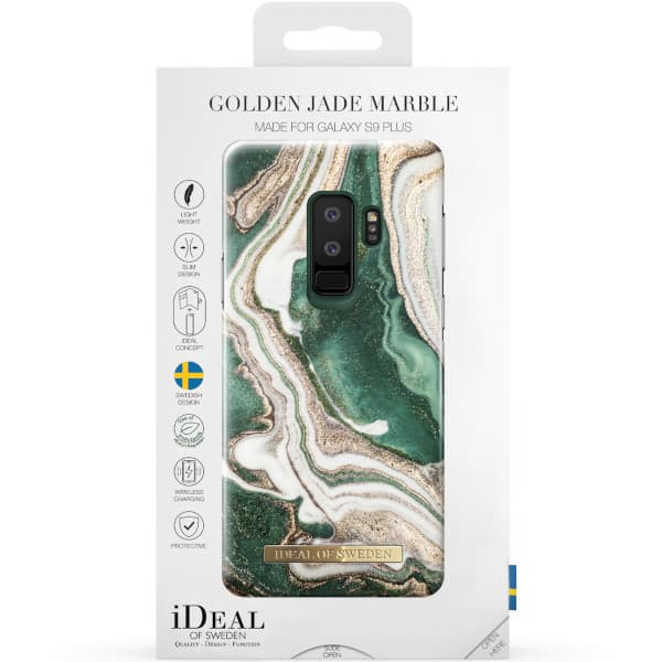iDeal Fashion Skal till Samsung Galaxy S9 Plus - Golden Jade Marble