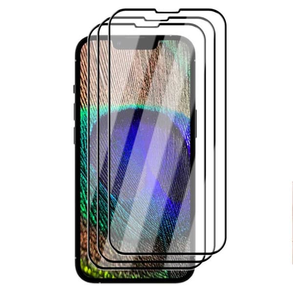 3-Pack iPhone 12 Mini HD -näytön suojaus Hiilikuitu Lasi