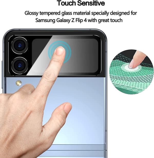 [2-PACK] Galaxy Z Flip 4 Härdat glas HD Kameralinsskydd