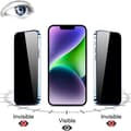 Miniatyrbild 2 av 11: 2-PACK iPhone 14 Skärmskydd Anti-Spy HD 0,3mm