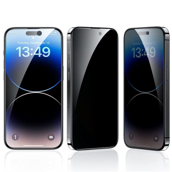 2-PACK iPhone 14 Pro Max Skärmskydd Anti-Spy HD 0,3mm