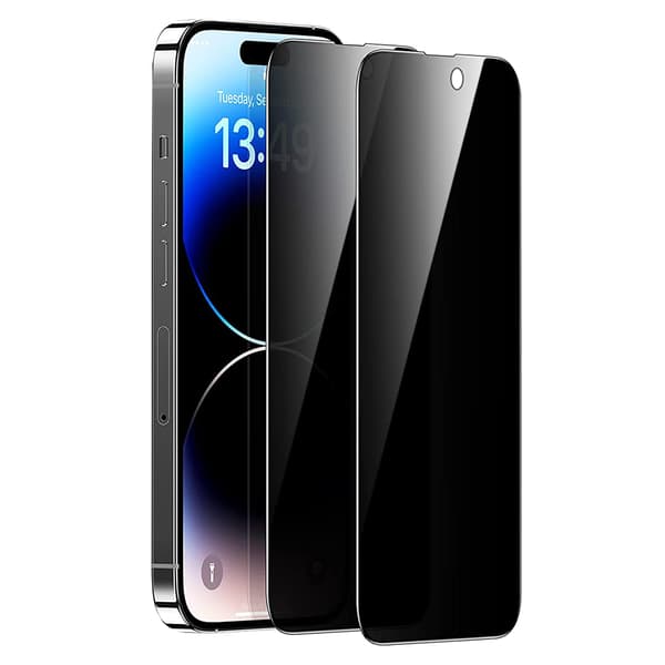 2-PACK iPhone 14 Pro Max Skärmskydd Anti-Spy HD 0,3mm