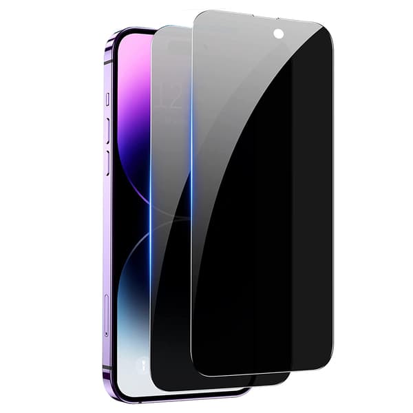 2-PACK iPhone 14 Pro Max Skärmskydd Anti-Spy HD 0,3mm