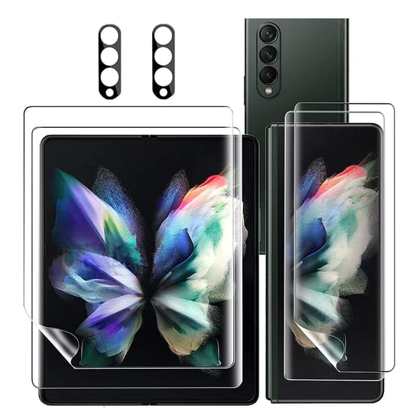 3-PACK 4in1 Z Fold 4 Hydrogel Skärmskydd & 2.5D Kameralinsskydd