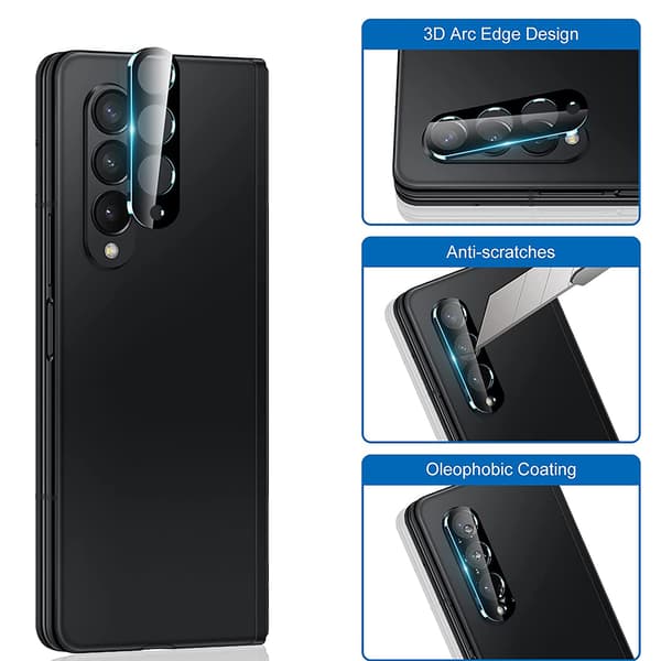 2-PACK Samsung Galaxy Z Fold 4 Kameralinsskydd 2.5D HD