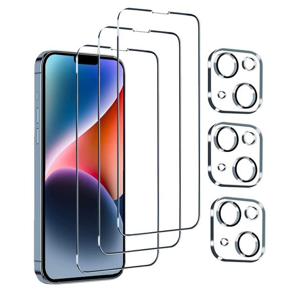 iPhone 14 Plus 1Set Skärmskydd + Kameralinsskydd HD 0,3mm