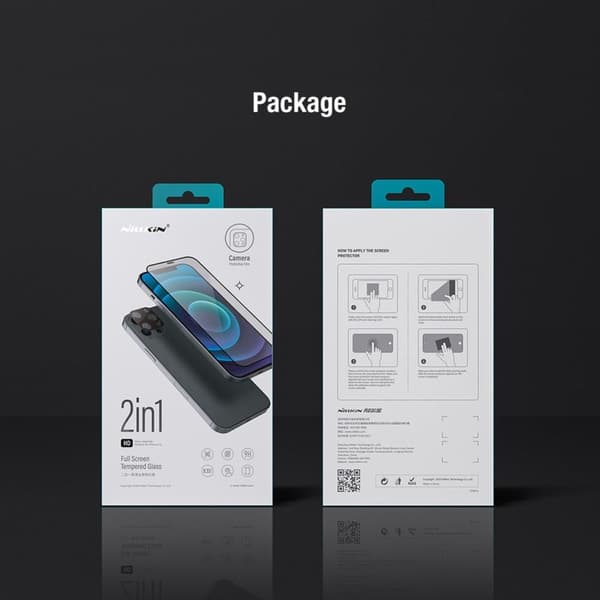 iPhone 14 NILLKIN 2 in 1 karkaistu lasi kamerakalvolla