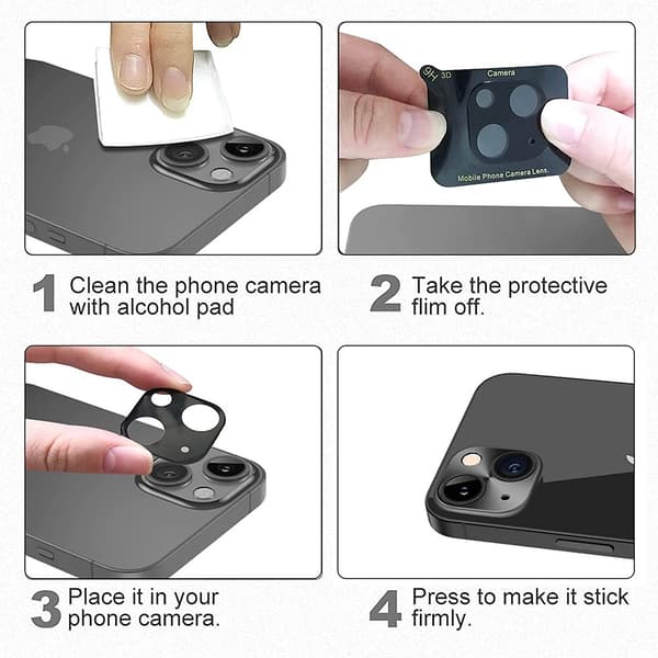 2-PACK Skärmskydd + Kameralinsskydd 2.5D HD 0,3mm iPhone 14 Plus