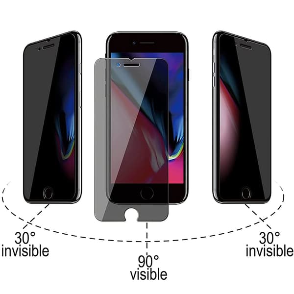 2-PACK Anti-Spy Skärmskydd HD 0,3mm iPhone 8 Plus