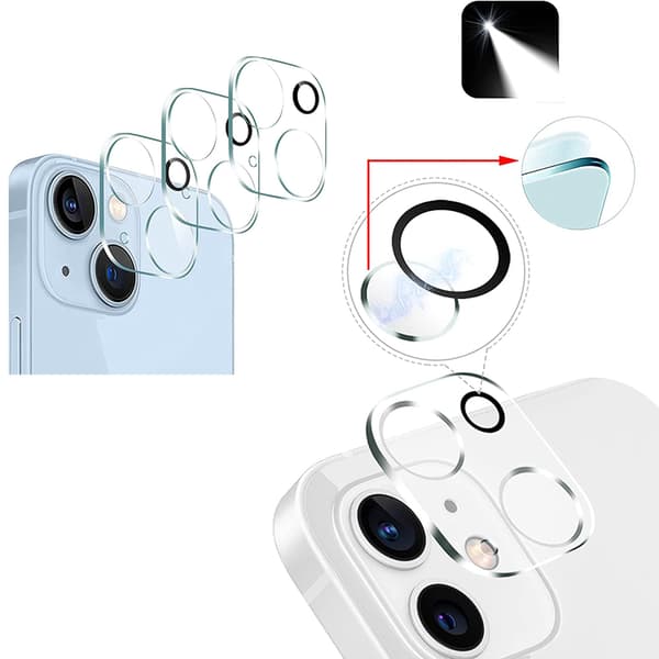 2-PACK Kameralinsskydd Standard HD 0,3mm iPhone 14 Plus