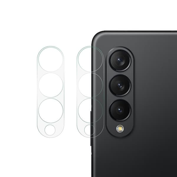 [2-PACK] Galaxy Z Fold 4 Kameralinsskydd i Härdat glas 3D - Clear