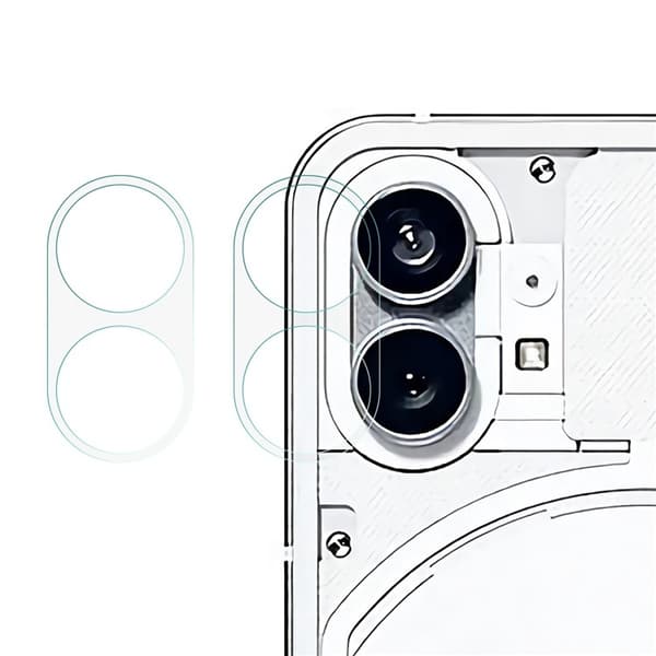 [2-PACK] Nothing Phone 1 Kameralinsskydd i Härdat glas 3D - Clear
