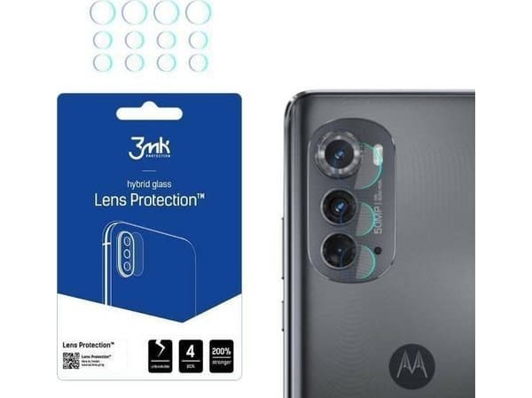 3MK hybridglas för kameralins 3MK linsskydd Motorola Edge 2022 [4 PACK]