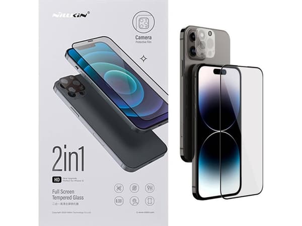 Nillkin 2in1 HD herdet glass med full skjerm for Apple iPhone 14 Pro Svart
