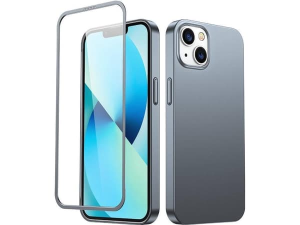 Joyroom Joyroom 360 Full Case-deksel for iPhone 13 bak- og frontdeksel + herdet glass grå (JR-BP927 anløpet)