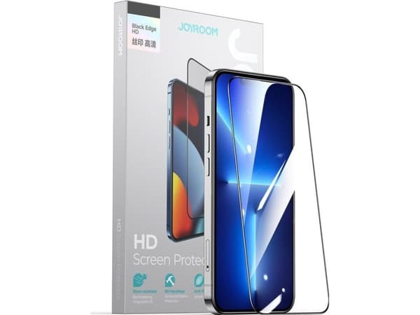 Joyroom Joyroom Knight 2.5D TG herdet glass for iPhone 14 Plus fullskjerm med ramme gjennomsiktig (JR-H03)