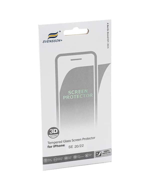 Svensson Plus Full Cover Tempered Glass for iPhone SE 2020/SE 2022 Retail Pack