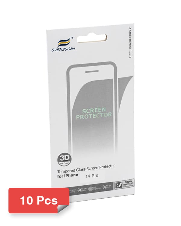 Svensson Plus Full Cover Tempered Glass for iPhone 14 Pro 10-pack