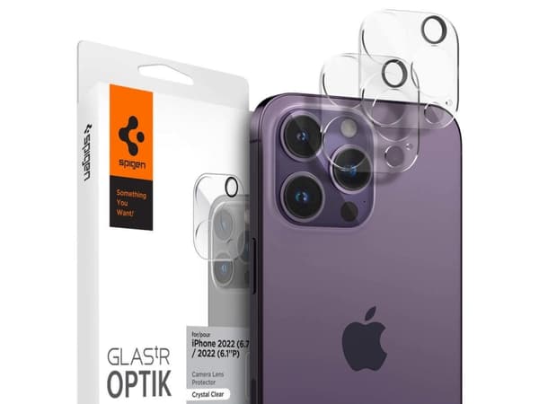 Spigen Glas.tR Optik, Apple, iPhone 14 Pro Max, iPhone 14 Pro, Transparent, 2 styck