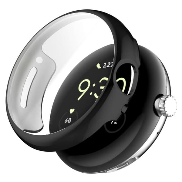 Google Pixel Watch Skal med Skärmskydd i Härdat Glas - Svart