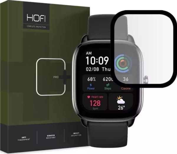 HOFI HYBRID GLASS PRO+ AMAZFIT GTS 4 MINI MUSTA