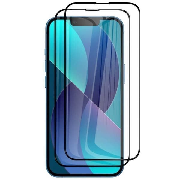 2-pack iPhone 14 Pro herdet glassskjermbeskyttelse karbonfiber