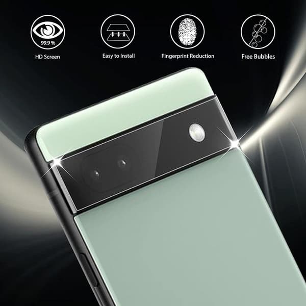 [1-PACK] Google Pixel 6a Härdat Glas Skärmskydd Kameralinsskydd - Clear